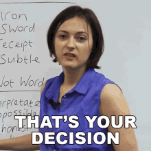 Thats Your Decision Jade Joddle GIF - Thats Your Decision Jade Joddle Engvid GIFs