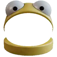 a cartoon face with big eyes and a huge mouth