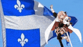 Quebec Flag Astolfo GIF - Quebec Flag Quebec Astolfo GIFs