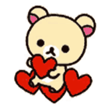 bear hearts love valentines
