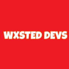 a red background with the words wxsted devs