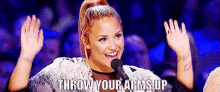 Throw Your Arms Up GIF - Arms Up Throw Your Arms Up Demi Lovato GIFs