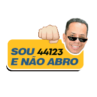 a sticker with a man wearing sunglasses and the number 44123 on it