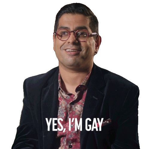 Yes Im Gay Aleem Jaffer Sticker - Yes Im Gay Aleem Jaffer Push Stickers