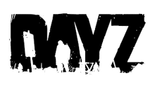 a black and white image of the word dayz on a white background
