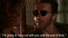 I'M Going To Hang Out With You Until The End Of Time - Kindergarten Cop GIF