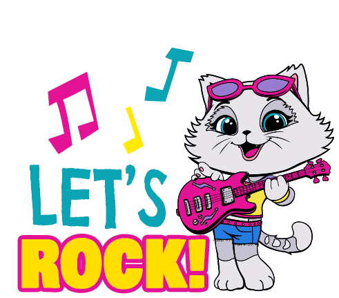 Lets Rock 44cats Sticker - Lets Rock 44cats Lets Jam Stickers