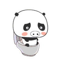 Panda Sitting On The Toilet Sticker