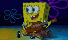 Spongebob Singing GIF - Spongebob Singing Guitar GIFs