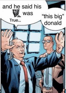 a man in a suit and tie says and he said his was true