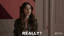 Really Lily Collins GIF - Really Lily Collins Emily Cooper GIFs