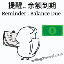 Reminder Balance Balance Due GIF - Reminder Balance Balance Due W2t GIFs