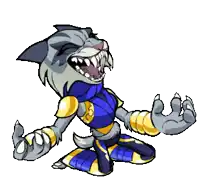 a cartoon drawing of a wolf with its mouth open and sharp teeth