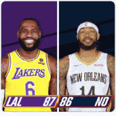 Los Angeles Lakers (87) Vs. New Orleans Pelicans (86) Third-fourth Period Break GIF - Nba Basketball Nba 2021 GIFs