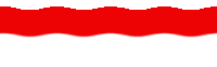 a red ripped piece of paper with a white border on a white background