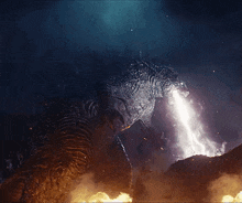 a monster with a light coming from its mouth