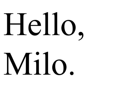 Milo Hello GIF - Milo hello - GIF 탐색 및 공유