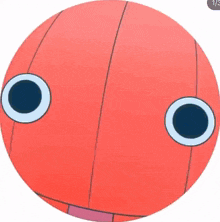 a close up of a cartoon girl with pink hair in a circle