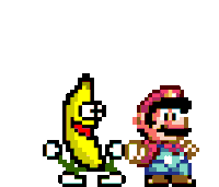 Super Mario Banana Sticker - Super Mario Banana Banana Mario Stickers