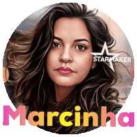 a picture of a woman with the name marcinha