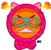 Angry Cat Premios Mtv Miaw Sticker - Angry Cat Premios Mtv Miaw Annoyed Cat Stickers