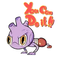 a cartoon of a heart with the words " you can do it " behind it