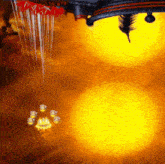 a video game screen shows a feather flying in the air