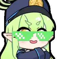 a cartoon character wearing a hat and sunglasses