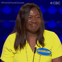 Giggling Jacqueline GIF - Giggling Jacqueline Family Feud Canada GIFs