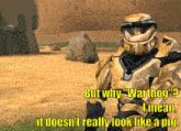 a video game character says but why " warthog "