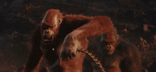 a monkey is holding a lightning bolt in his hand .