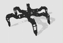 a 3d model of a spider with a shadow on a white surface