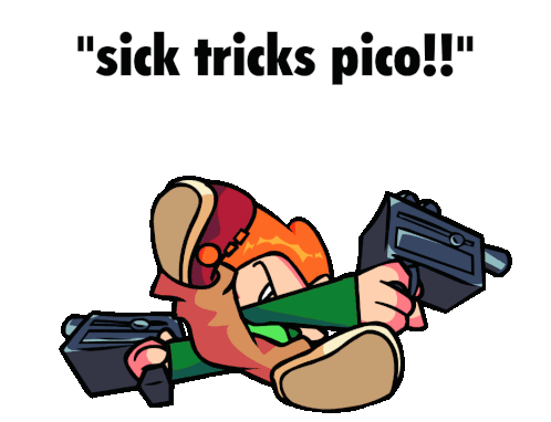 Sick Tricks Pico Pico Fnf Sticker - Sick Tricks Pico Pico Fnf Break Dance Stickers