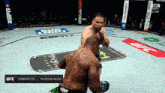 a ufc fight is coming up and the official decision is being displayed