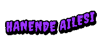 the word hanende ailesi is written in purple on a white background
