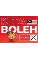a poster that says kita boleh harapan x with a deer holding a flag