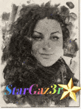a painting of a woman with the words stargaz3r written on it
