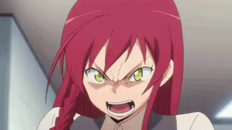 In denial Anime girl shouting Meme Generator - Imgflip