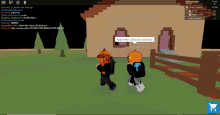 a screenshot of a video game with a person named cabeca de abobora