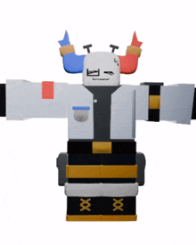 a cartoon character with horns and the letter t on it