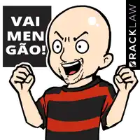 a cartoon of a bald man with a sign that says vai men gao on it