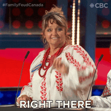 Right There Rhonda GIF - Right There Rhonda Family Feud Canada GIFs