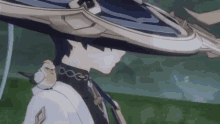 a cartoon character with a bird on his shoulder and a hat .