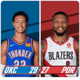 Oklahoma City Thunder (29) Vs. Portland Trail Blazers (27) First-second Period Break GIF - Nba Basketball Nba 2021 GIFs