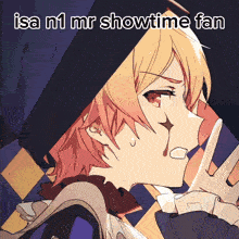 isa n1 mr showtime fan is written on a picture