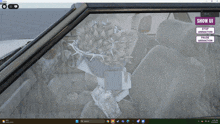 a computer screen shows a stop animation and pause animation