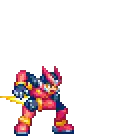 a pixel art of a cartoon character with a shield