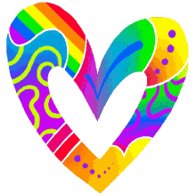 heart rainbow love i love you pride month