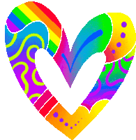 Heart Rainbow Sticker - Heart Rainbow Love Stickers