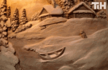 Wood Carving Sculpture GIF - Wood Carving Sculpture Snowy Landscape GIFs
